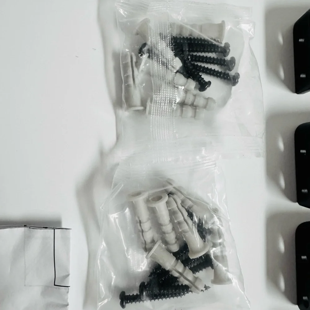 Six Curtain Rod Brackets 3/4” Black Heavy Duty NWT